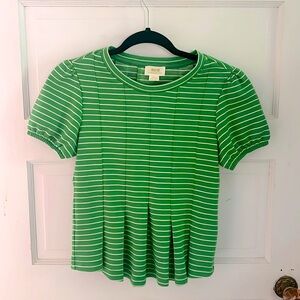 Anthropologie Maeve Corset Top Green XXS